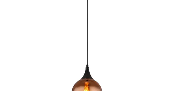 Olcsó Globo Lavus fekete-réz függesztett lámpa (GLO-15552H1) E27 1 izzós IP20