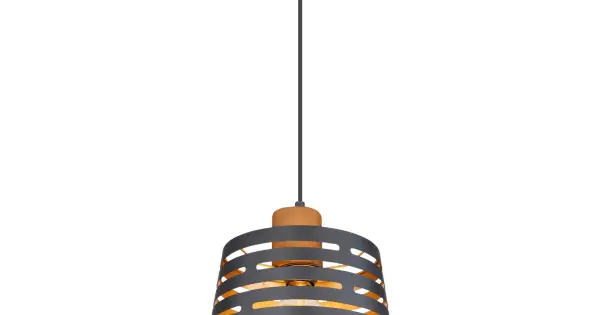 Biztonságos fizetés Globo Ablona fekete függesztett lámpa (GLO-15451H) E27 1 izzós IP20
