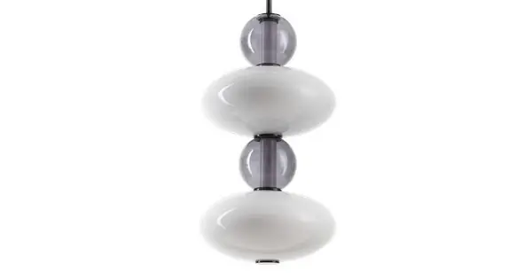 Ideal Lux Lumiere fekete-fehér LED függesztett lámpa (IDE-314167) LED 1 izzós IP20 Azonnali szállítás