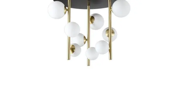 Ideal Lux Perlage sárgaréz-átlátszó mennyezeti lámpa (IDE-328423) LED 9 izzós IP20 Gyors szállítás
