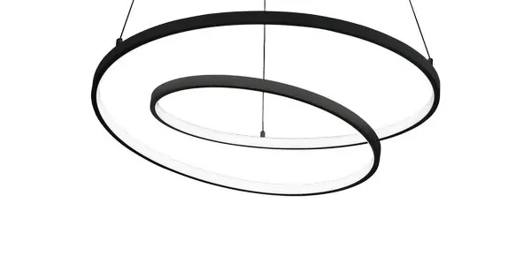 Kiárusítás Ideal Lux Oz fekete LED függesztett lámpa (IDE-342351) LED 1 izzós IP20