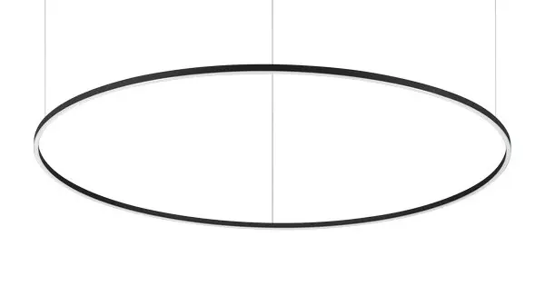 Ideal Lux Oracle Slim Round fekete LED függesztett lámpa (IDE-342184) LED 1 izzós IP20 Expressz szállítás