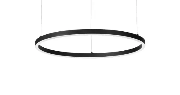 Biztonságos fizetés Ideal Lux Oracle Slim Round fekete LED függesztett lámpa (IDE-342023) LED 1 izzós IP20