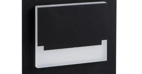 Kanlux Sabik fekete LED lépcsővilágító lámpa (KAN-29855) LED 1 izzós IP20 Exkluzív ajánlat