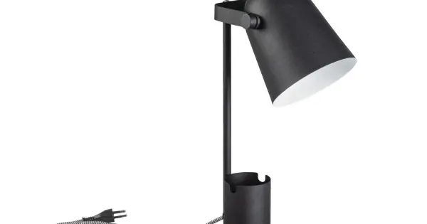 Kanlux Raibo fekete asztali lámpa (KAN-36280) E27 1 izzós IP20 Outlet