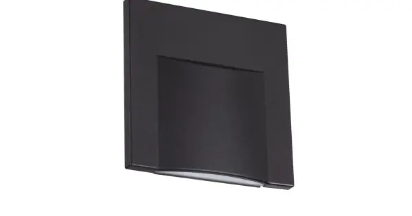 Kanlux Erinus L fekete LED lépcsővilágító lámpa (KAN-33332) LED 1 izzós IP20 Kedvezmény