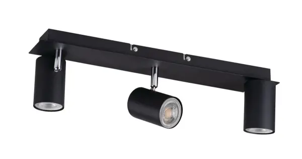 Kanlux Evalo fekete mennyezeti spotlámpa (KAN-35695) GU10 3 izzós IP20 Alacsony ár