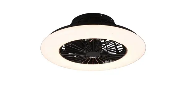 Korlátozott ajánlat Trio Stralsund fekete LED mennyezeti ventilátoros lámpa (TRI-R62522132) LED 1 izzós IP20