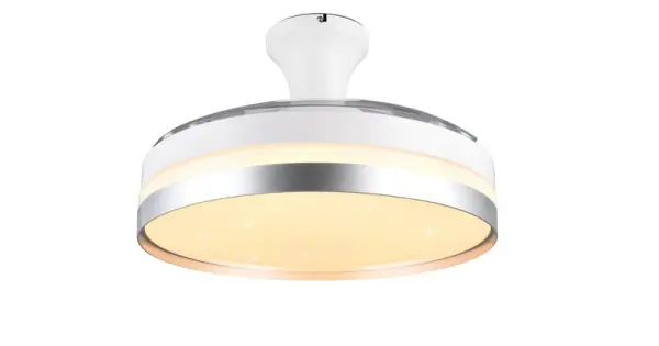 Gyors szállítás Trio Lindberg titán-fehér LED mennyezeti ventilátoros lámpa (TRI-R67382187) LED 1 izzós IP20