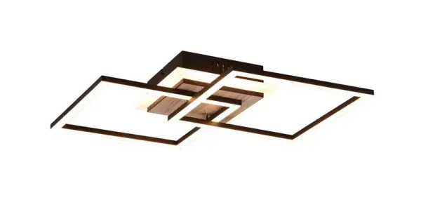 Trio Giro fekete-natúr LED mennyezeti lámpa (TRI-R62793635) LED 1 izzós IP20 Azonnali szállítás