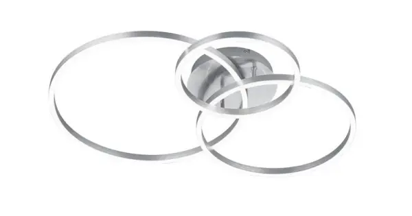 Trio Winona matt nikkel LED mennyezeti lámpa (TRI-670810607) LED 1 izzós IP20 Vásárlói kedvenc