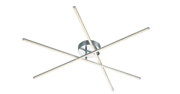 Azonnal elérhető Trio Tiriac matt nikkel LED mennyezeti lámpa (TRI-671610307) LED 1 izzós IP20