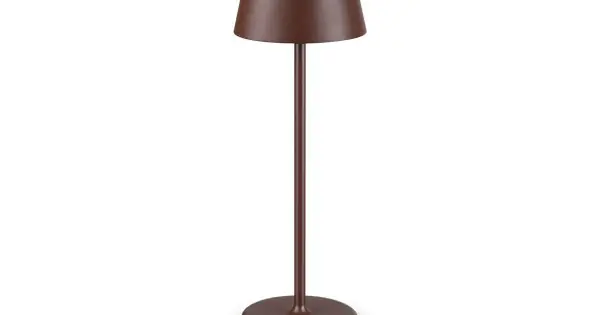 Prémium Ideal Lux Pure barna LED kültéri asztali lámpa (IDE-311661) LED 1 izzós IP54