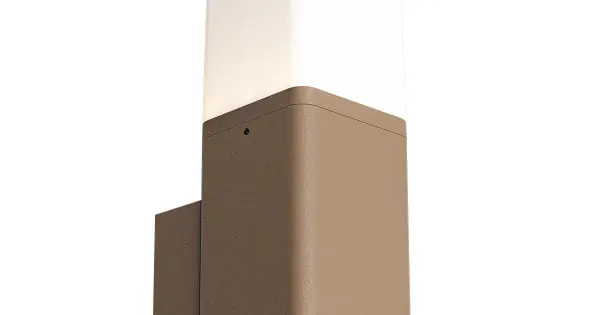 Redo Volt barna-fehér vízvédett LED kültéri fali lámpa (RED-90606) LED 1 izzós IP54 Szuper ajánlat