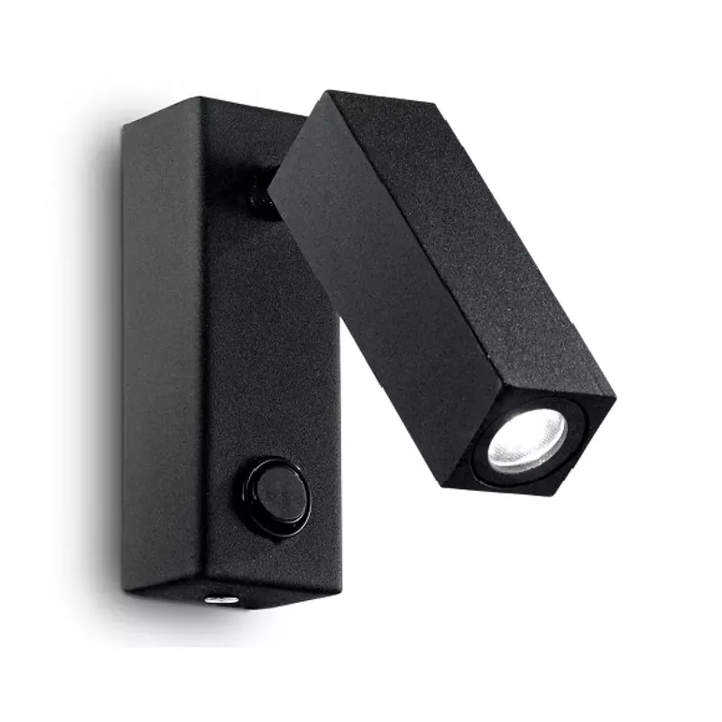 PAGE AP SQUARE NERO - Fali olvasó LED lámpa, kapcsolóval; 210lm - IDL-142241 Expressz szállítás