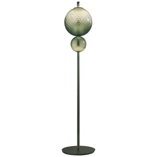Biztonságos fizetés OLEV LED álló lámpa TERRA&LUNA, zöld, fém/üveg, 184 cm 927
