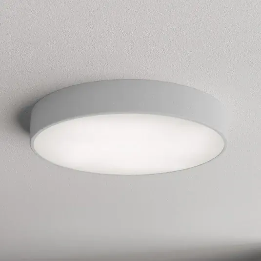 Cleo 500 mennyezeti lámpa, szürke, érzékelő, IP54, Ø 50 cm, fém Akció