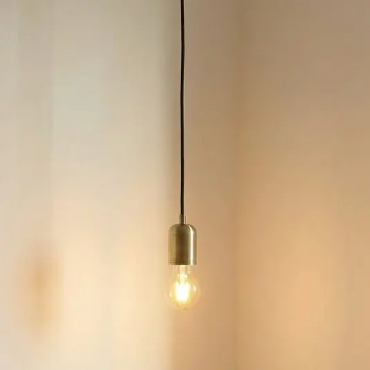 Lindby Hattie függő világítás, E27 foglalat, sárgaréz, Ø 4,7 cm Kiárusítás