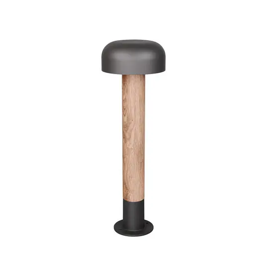 Ösvény világítás Fraser, szürke/fa hatású, alumínium, IP54, magasság 84,5 cm Vásárlói kedvenc