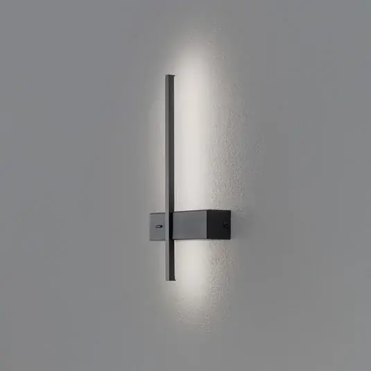 Expressz szállítás LED fali lámpa Vision, magasság 30 cm, fém, fekete, 3000 K