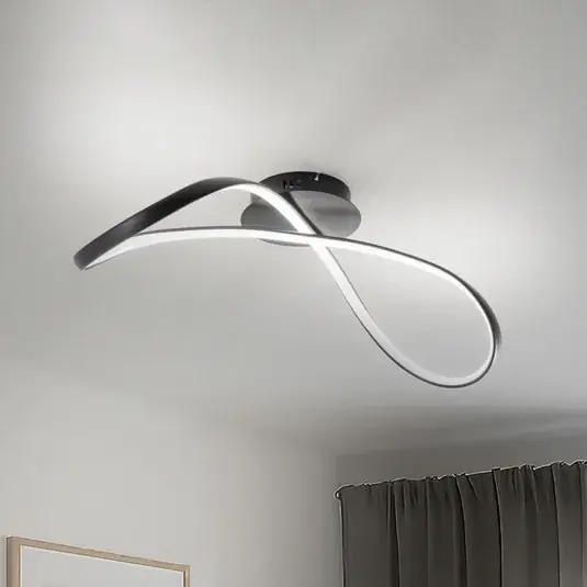 LED mennyezeti világítás Infinity, fém, fekete, 4000 K Rendeld meg most