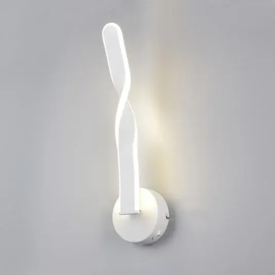 Utolsó esély LED fali világítás Ginko, matt fehér, fém, magasság 45,5 cm
