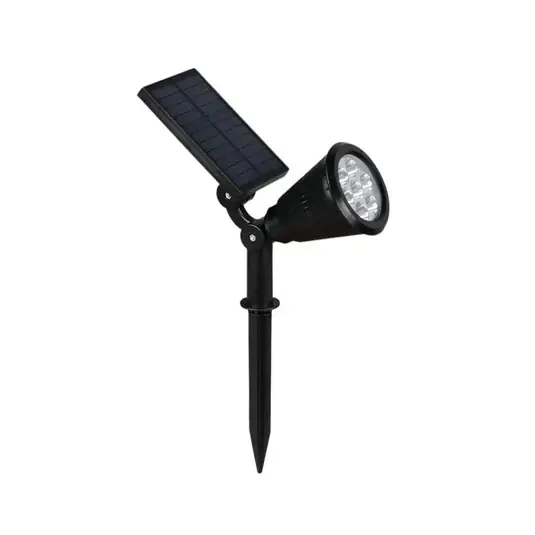 LED-Solar-spotlámpa Festival, matt fekete, RGB, érzékelővel Kedvezmény
