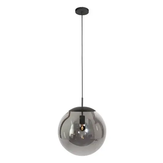 Gyors kiszállítás Bollique lógó világítás, fekete, Ø 40 cm, üveg, 1 izzó, gömb