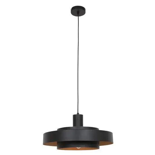 Árcsökkenés Lógó világítás Flinter, fekete, fém, Ø 50 cm, E27