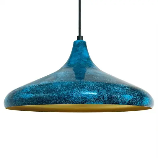 Kihagyhatatlan ajánlat Claus függőlámpa, kék/arany, Ø 35 cm, fém, E27