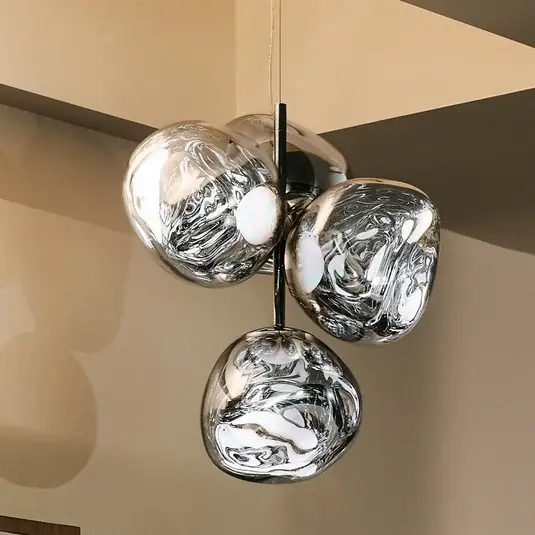 Tom Dixon LED lógó lámpa Melt Chandelier Mini, ezüst színű Nézd meg most