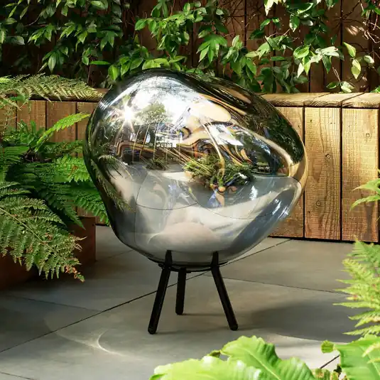 Szuper akció Tom Dixon LED akkumulátoros teraszlámpa Melt large, ezüst színű