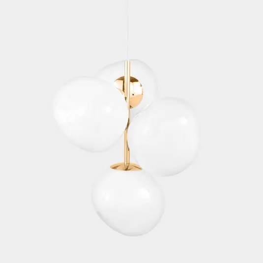 Szuper ajánlat Tom Dixon Melt Chandelier Mini, opál/arany színű, Ø 55 cm
