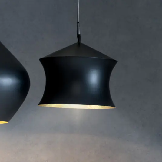 Gyors szállítás Tom Dixon LED lógó lámpa Beat Waist, fekete, Ø 41 cm