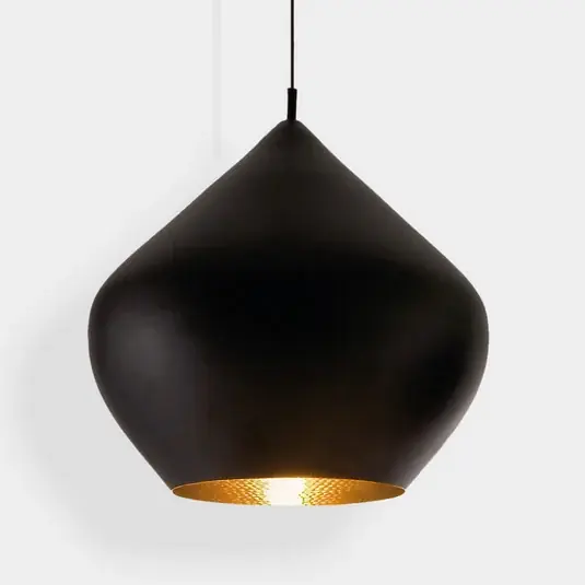 Outlet Tom Dixon LED lógó lámpa Beat Stout, fekete, Ø 52 cm
