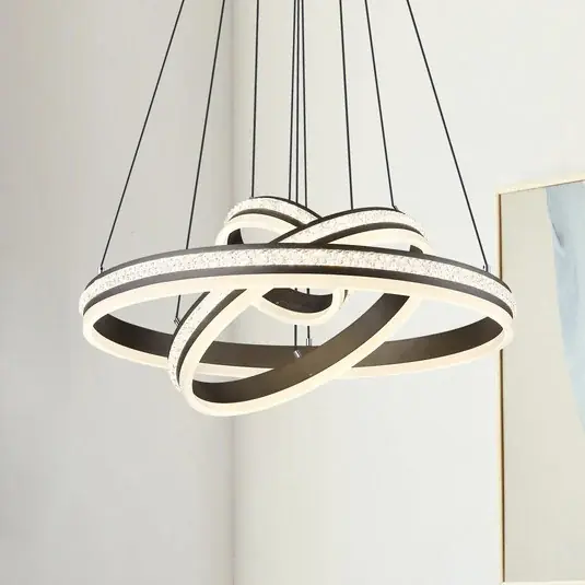 LED lógó lámpa Grouni, Ø 60 cm, titán színű, CCT, fém Ne maradj le