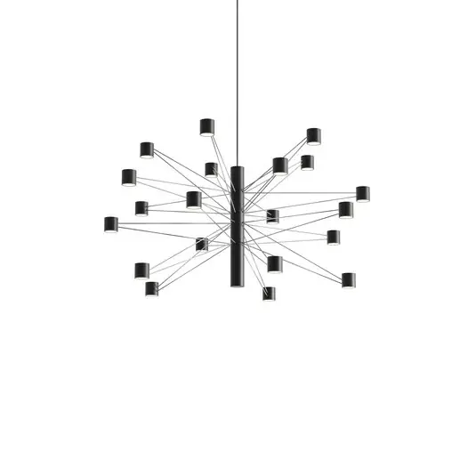 Legjobb ár kdln POLAR 20.1 LED lógó lámpa, Ø 77 cm, fekete, 20 izzó, dimmelhető