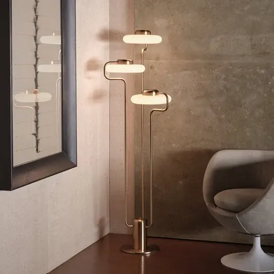 Vásárlói kedvenc kdln TRATTO LED álló világítás, sárgaréz, magasság 150 cm, 3 izzós