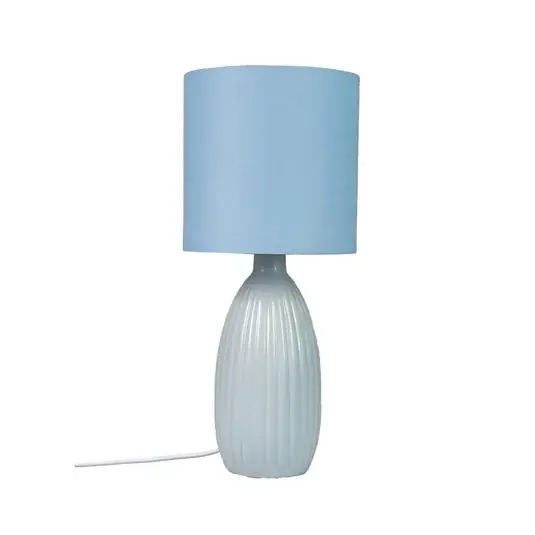 Azonnal elérhető PR Home Uno asztali lámpa, kék, magasság 37 cm, textil/kerámia