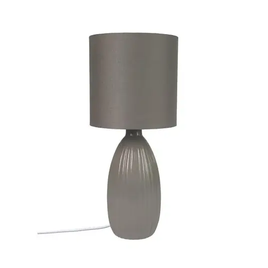 PR Home Uno asztali lámpa, barna, magasság 37 cm, textil/kerámia Expressz kézbesítés