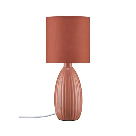 Legjobb ár PR Home Uno asztali lámpa, rozsdabarna, magasság 37 cm, textil/kerámia