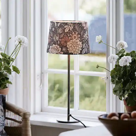 Biztonságos fizetés PR Home BASE DAHLIA asztali lámpa, barna, magasság 58 cm, szövet