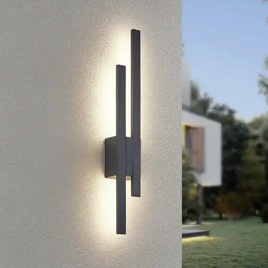 Szezonális akció LED kültéri falilámpa TAWA, antracit, 62 cm fém, 2 izzós, IP54