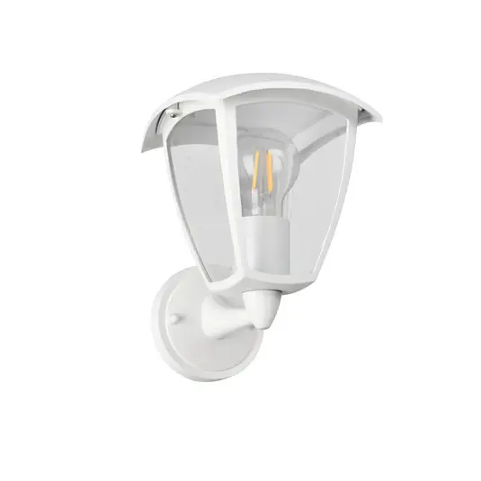 Végkiárusítás Külső fali lámpa VENTA, fehér, foglalat felül, magasság 24 cm, IP44