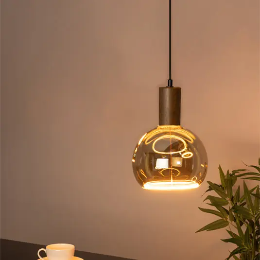 Outlet Segula Flow lógó világítás, diószínű bükkfa, E27