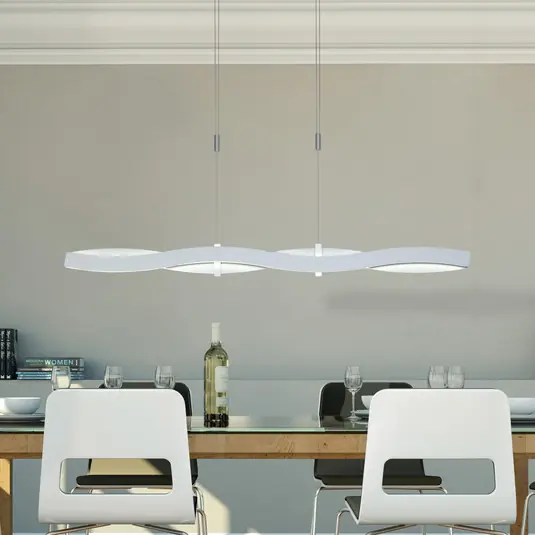 Bopp LED függő lámpa Swing, alumínium színű, hossza 120 cm Gyors kiszállítás