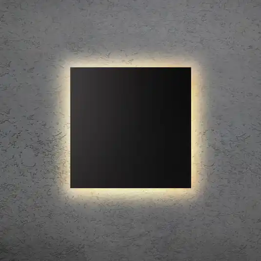 BLADE Q LED fali világítás, fekete, 34 x 34 cm, fém, dimmelhető Azonnali szállítás