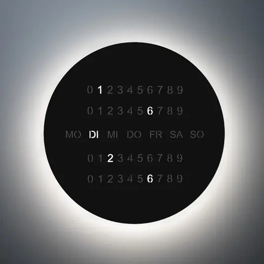 Szuper akció BLADE O‘CLOCK LED fali lámpa, fekete, Ø 59 cm-es fém fali óra