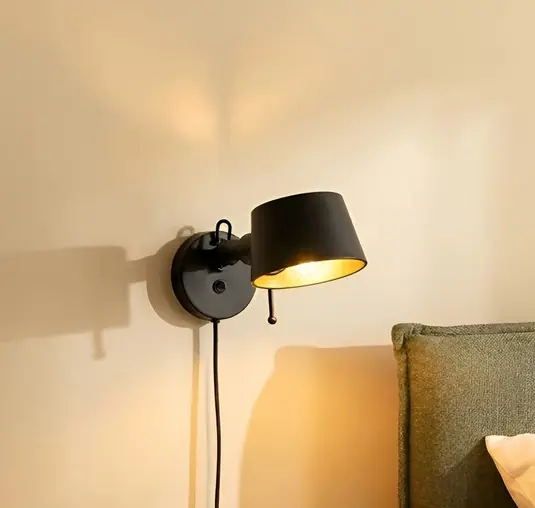 Vedd meg most Lucande Silka fali világítás, 14 cm, fekete, rugalmas, dugasz