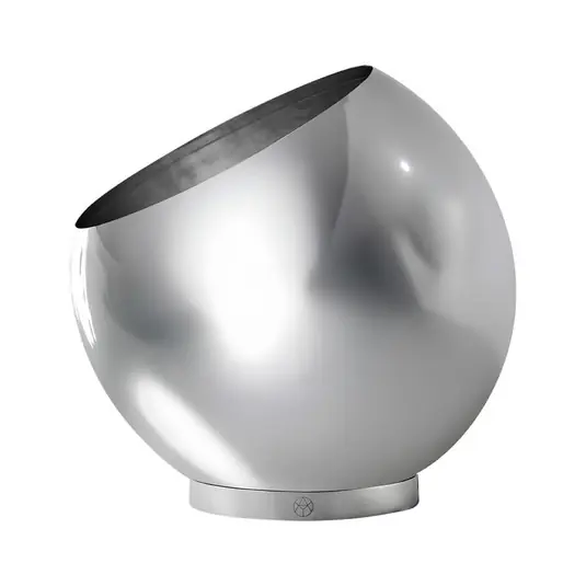 AYTM virágcserép Globe, Ø 37 cm, ezüst, rozsdamentes acél Prémium